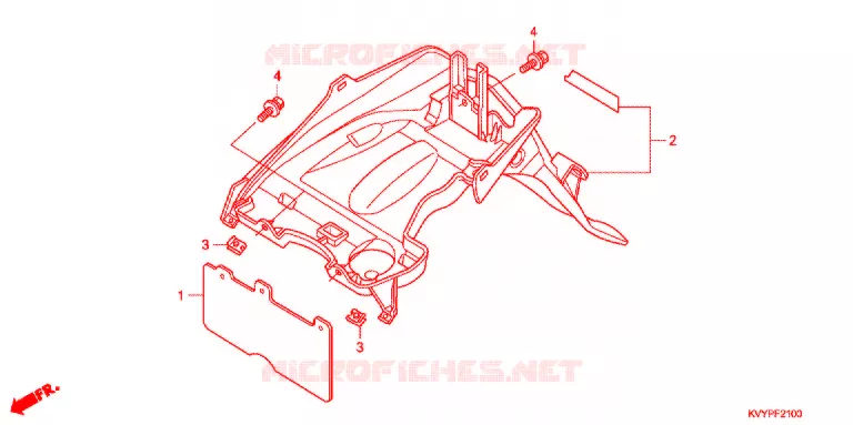 GARDE-BOUE ARRIERE Honda SCOOTER 110 BEAT 2011  ACC110CSB