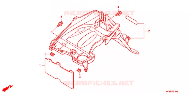 GARDE-BOUE ARRIERE Honda SCOOTER 110 BEAT 2014  ACC110CSC