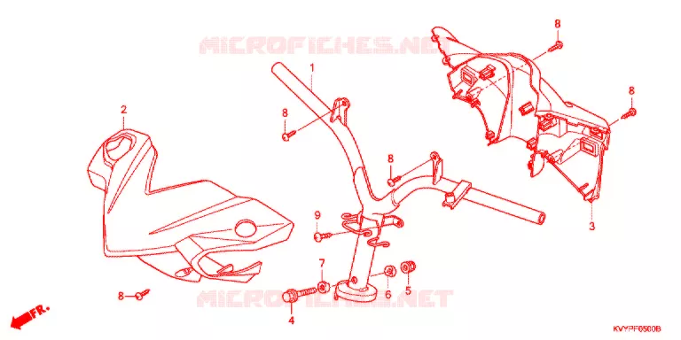 GUIDON - CARENAGE Honda SCOOTER 110 BEAT 2012  ACC110CSC