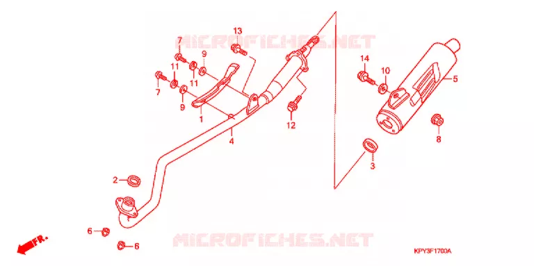 SILENCIEUX D'ECHAPPEMENT (1) Honda MOTO 110 XRM 2002  CFT110M2