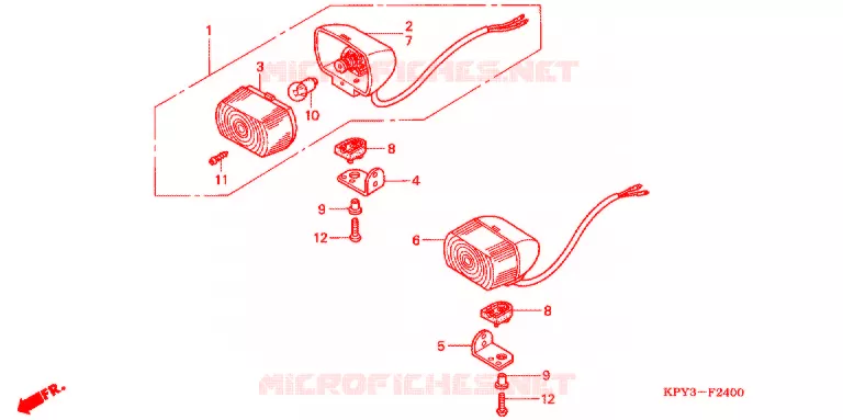 CLIGNOTANT AVANT Honda MOTO 110 XRM 2003  CFT110M3