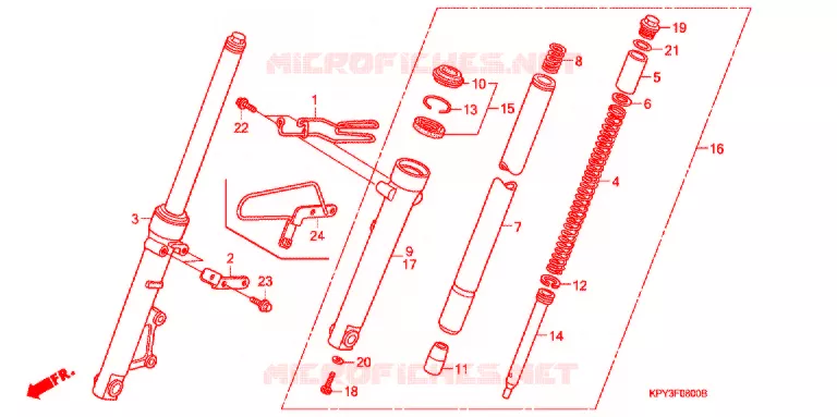 FOURCHE Honda MOTO 110 XRM 2005  CFT110M5