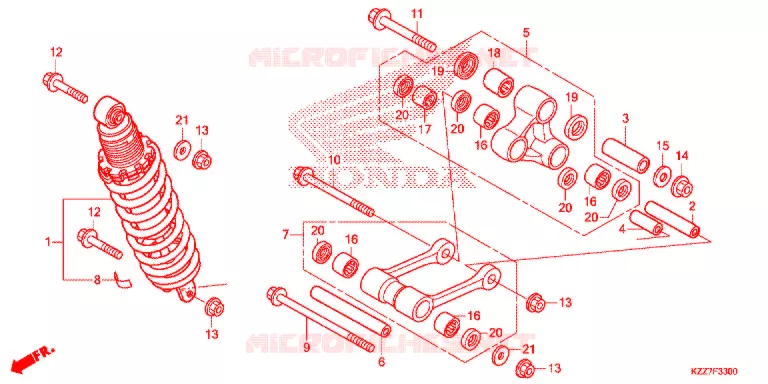 AMORTISSEUR ARRIERE Honda MOTO 250 CRF 2020  CRF250LL
