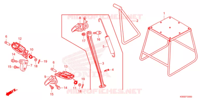 REPOSE PIED - BEQUILLE Honda MOTO 250 CRF 2022  CRF250RN