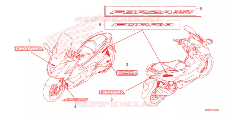 AUTOCOLLANTS Honda SCOOTER 250 FORZA 2021  NSS250AM