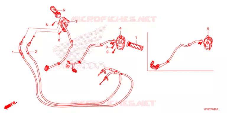 COMMODO - LEVIER - CABLE Honda SCOOTER 250 FORZA 2021  NSS250AM