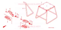 BEQUILLE   REPOSE PIEDS pour Honda CR 125 R 1991