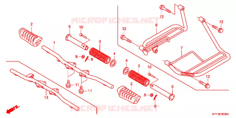 REPOSE PIED Honda MOTO 125 CG 2021  CGX1256SHL