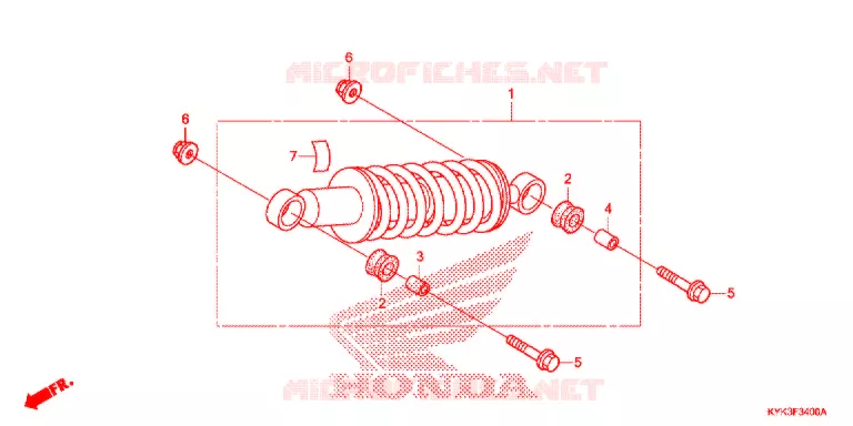 AMORTISSEUR ARRIERE Honda MOTO 110 CRF 2022  CRF110FN