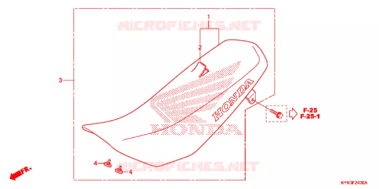 SELLE Honda MOTO 110 CRF 2022  CRF110FN