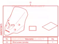 PARE BRISE (FUME) pour Honda CB 500 F ABS 2022