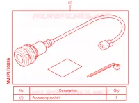 PRISE ACCESSOIRES 12V pour Honda CB 500 F ABS 2022
