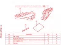 REPOSES PIEDS RALLY pour Honda AFRICA TWIN 1100 2022