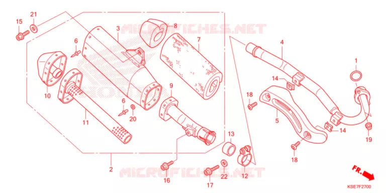 SILENCIEUX D'ECHAPPEMENT Honda MOTO 150 CRF 2022  CRF150RBN