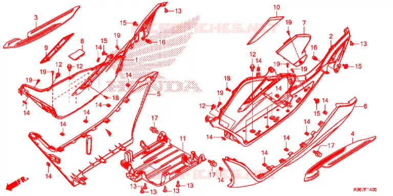 MARCHE PIEDS Honda SCOOTER 125 PCX 2019  WW125AK