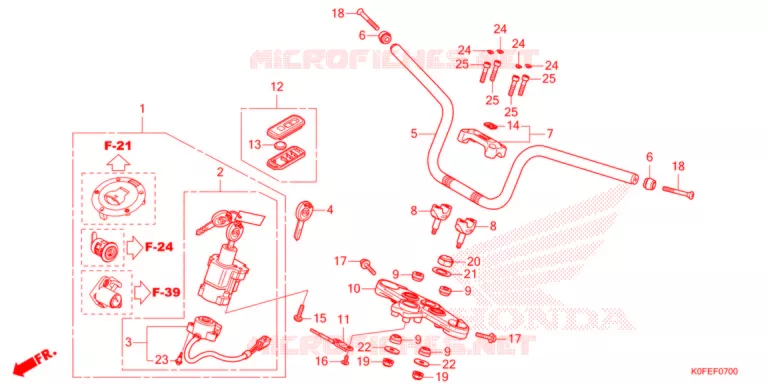 GUIDON Honda MOTO 125 MONKEY 2022  Z125MAN