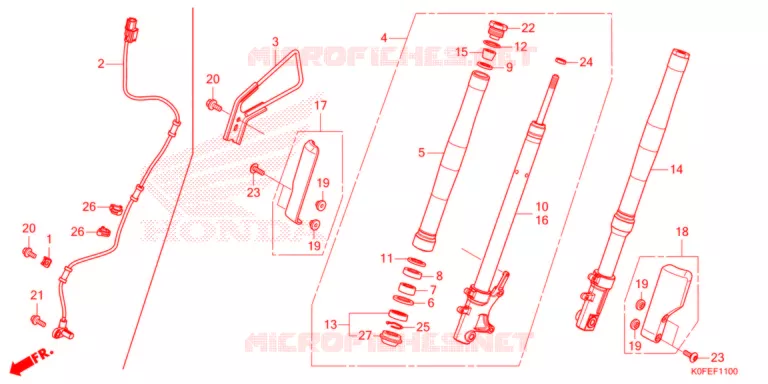 FOURCHE Honda MOTO 125 MONKEY 2023  Z125MAN