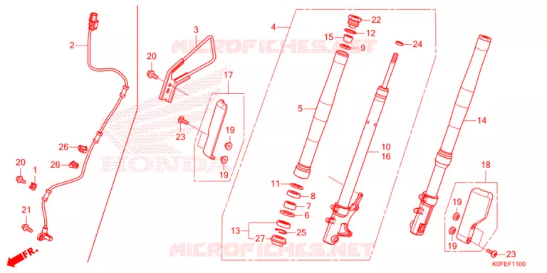 FOURCHE Honda MOTO 125 MONKEY 2022  Z125MN