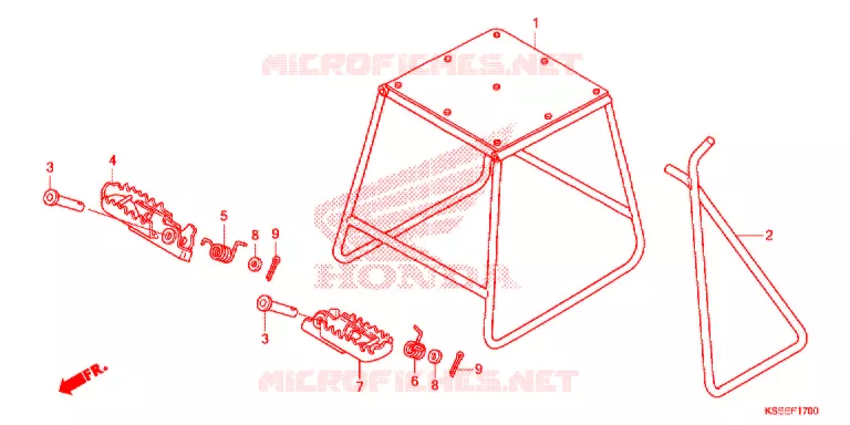 BEQUILLE - REPOSE PIEDS Honda MOTO 150 CRF 2019  CRF150RBK