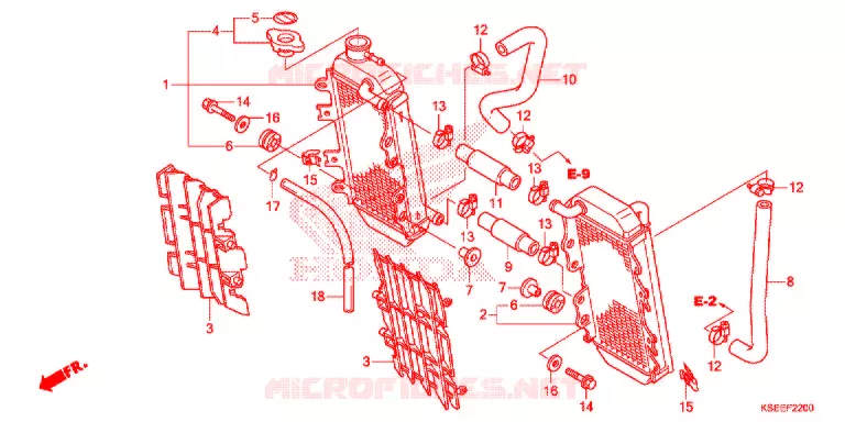RADIATEUR Honda MOTO 150 CRF 2019  CRF150RBK