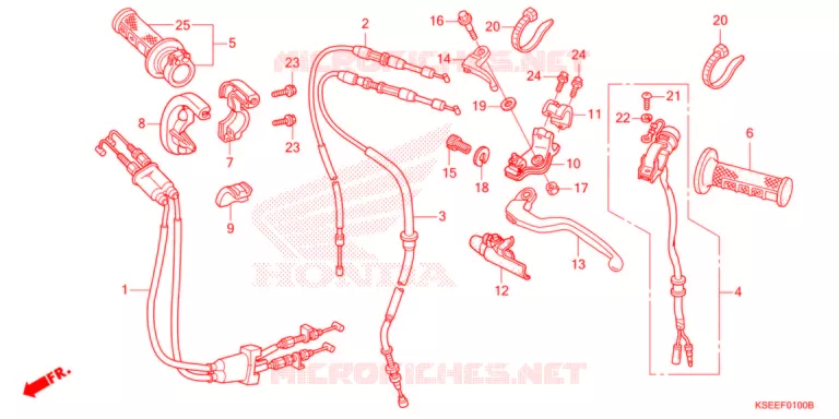 LEVIER DE GUIDON - CABLE - COMMODO Honda MOTO 150 CRF 2020  CRF150RBL