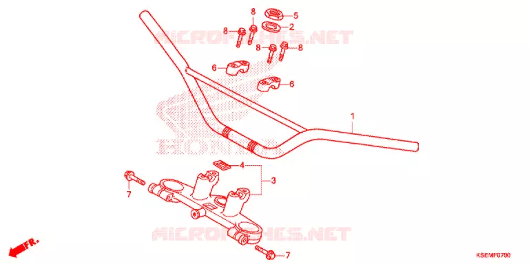GUIDON - TE DE FOURCHE Honda MOTO 150 CRF 2022  CRF150RN