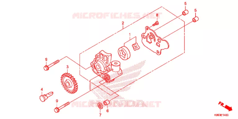 POMPE A HUILE Honda MOTO 250 CRF 2021  CRF250FM_U