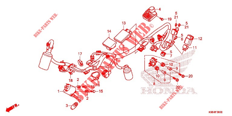 FAISCEAU DES FILS pour Honda CRF 250 F 2022