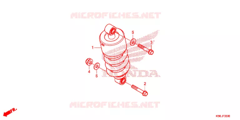 AMORTISSEUR ARRIERE Honda SCOOTER 150 WINNER 2019  FS150FAL_V
