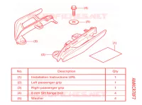 POIGNEE PASSAGER *NHA86M* pour Honda GL 1800 GOLD WING TOUR DCT, NAVI, AIRBAG 2022
