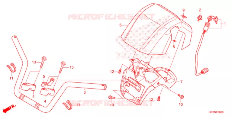 GUIDON Honda ATV 420 FOURTRAX 2022  TRX420FM1N