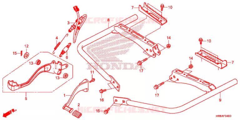 PEDALE - REPOSE PIED Honda ATV 520 FOURTRAX 2021  TRX520FM6M