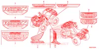 AUTOCOLLANTS pour Honda FOURTRAX 520 FOREMAN RUBICON 4X4 EPS 2021