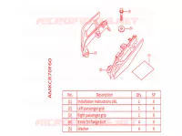 POIGNEE PASSAGER *NHA86M* pour Honda GL 1800 GOLD WING TOUR DCT, NAVI, AIRBAG 2022