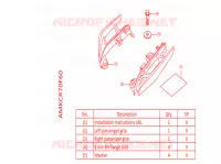 POIGNEE PASSAGER *NHA86M* pour Honda GL 1800 GOLD WING TOUR 2022