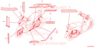 AUTOCOLLANTS pour Honda SH 150 ABS 2022