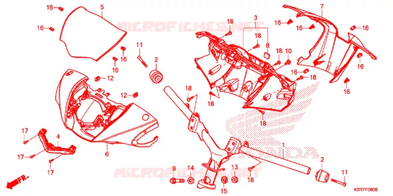 GUIDON - CARENAGE Honda SCOOTER 150 SH 2022  SH150ADN