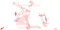 BEQUILLE pour Honda C 100 BIZ PARTIDA PE 2015