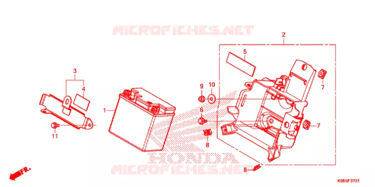 BATTERIE Honda MOTO 110 BIZ 2020  BC110ML