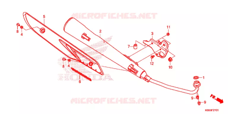 SILENCIEUX D'ECHAPPEMENT Honda MOTO 110 BIZ 2020  BC110ML