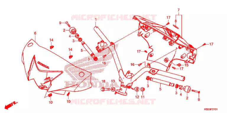 GUIDON - CARENAGE Honda MOTO 110 BIZ 2022  BC110MN