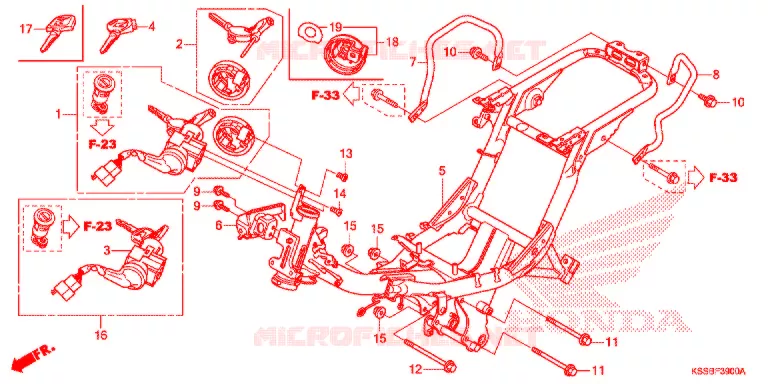 CADRE Honda MOTO 125 BIZ 2015  BC125MCF