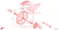 ROUE AVANT pour Honda BIZ 125 PARTIDA ELETRICA, RODAS FUNDIDAS 2016