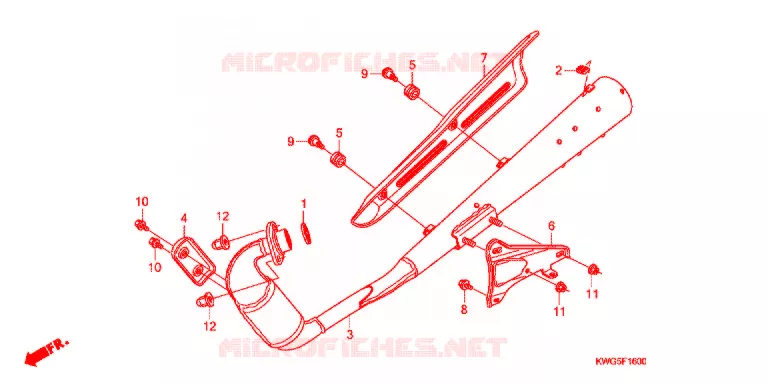 SILENCIEUX D'ECHAPPEMENT Honda MOTO 125 CG 2012  CG125ESC
