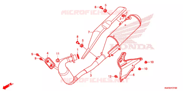 SILENCIEUX D'ECHAPPEMENT Honda MOTO 125 CG 2014  CG125ESE