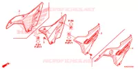 COUVERCLES LATERAUX pour Honda CG 125 FAN PARTIDA ELETRICA 2015