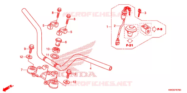 GUIDON - TE DE FOURCHE Honda MOTO 125 CG 2013  CG125KSD