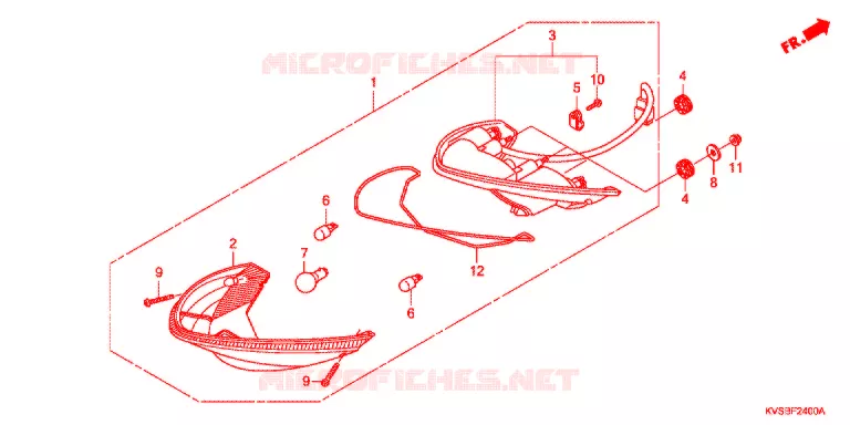 FEUX ARRIERE Honda MOTO 150 CG 2012  CG150ESC