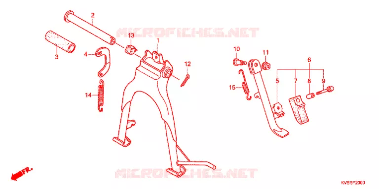 BEQUILLE Honda MOTO 150 CG 2011  CG150ESDB
