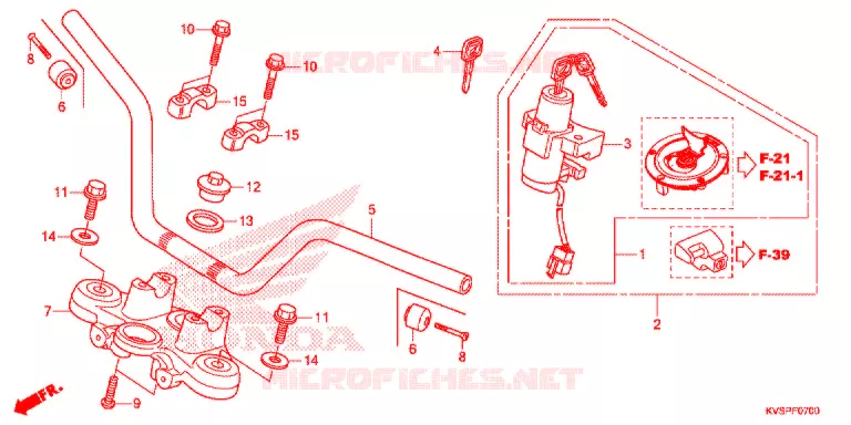 GUIDON - TE DE FOURCHE Honda MOTO 160 CG 2017  CG160EXH